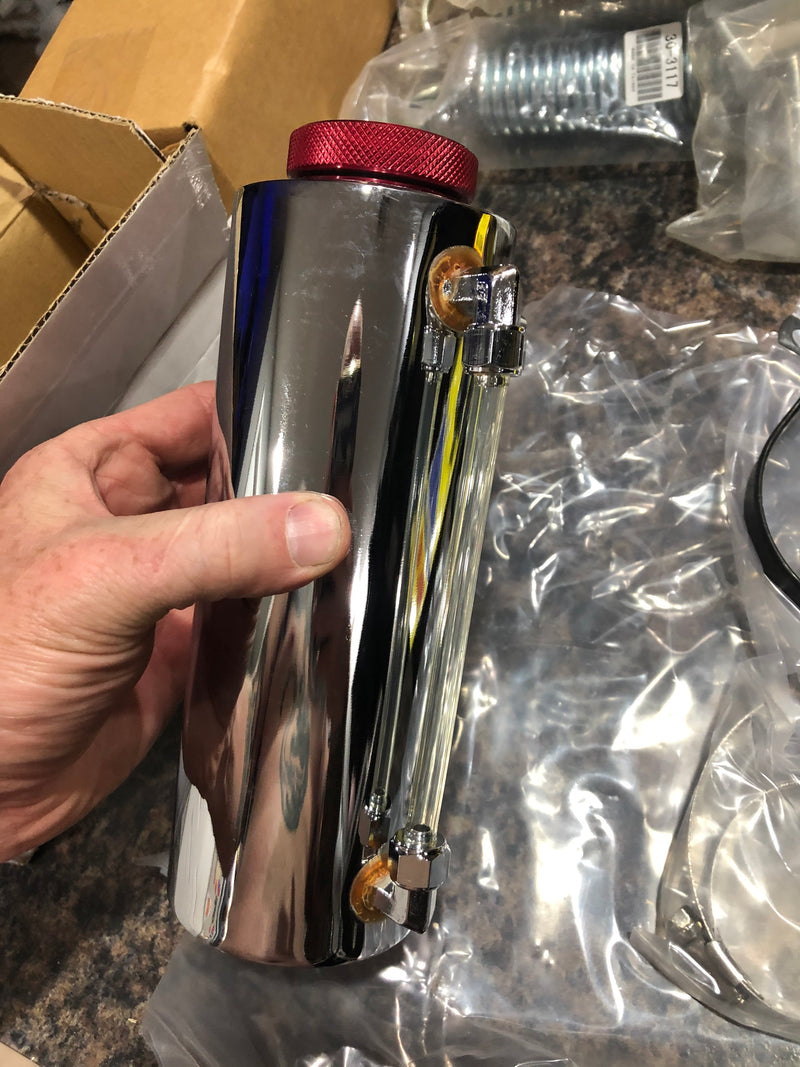 Polished Aluminum Radiator Overflow Tank