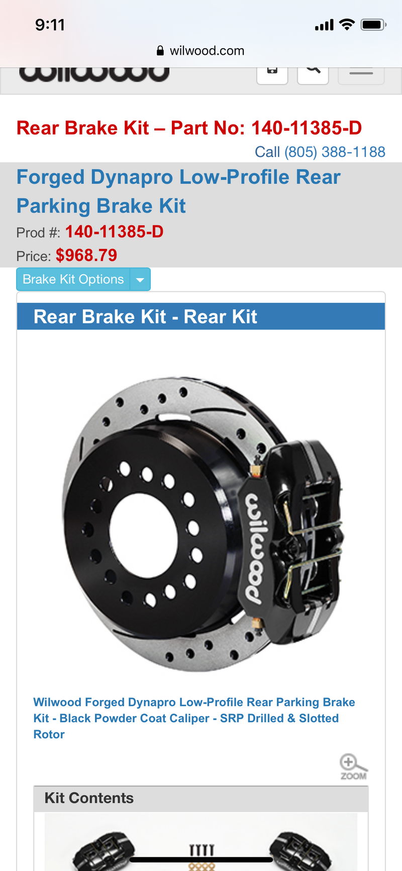 Wilwood Rear Brake Kit