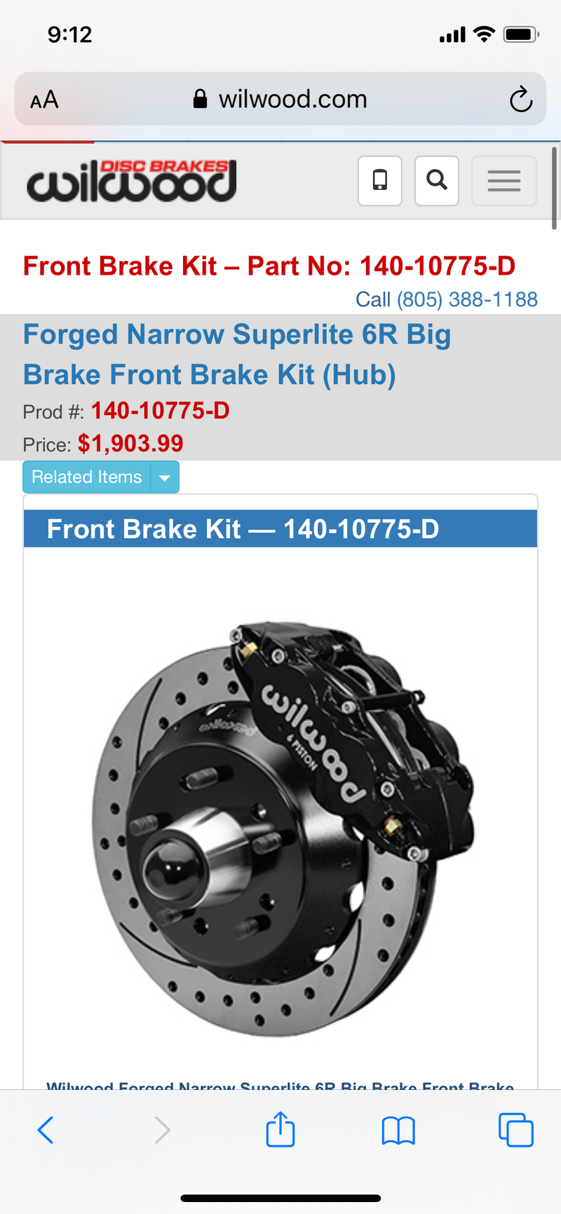 Wilwood Front Brake Kit